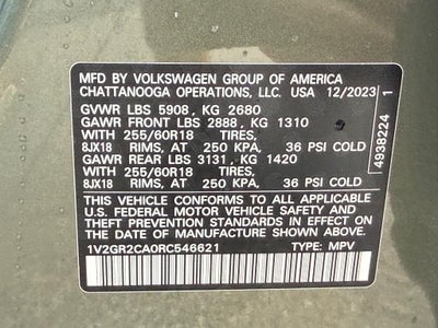 2024 Volkswagen Atlas 2.0T Peak Edition SEL