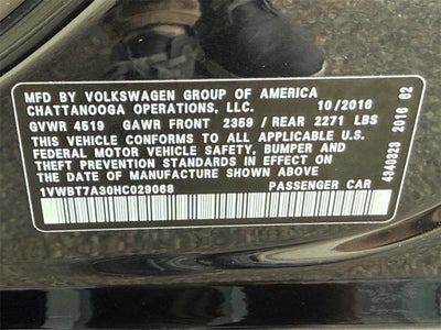 2017 Volkswagen Passat 1.8T SE