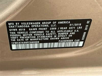 2015 Volkswagen Passat SEL Premium