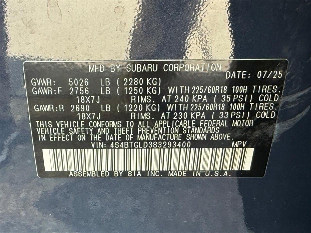 2025 Subaru Outback Onyx Edition XT