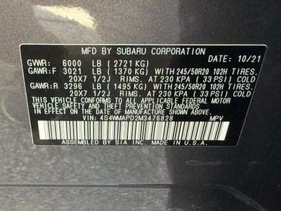 2021 Subaru Ascent Limited