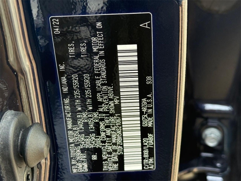 2022 Toyota Highlander Platinum