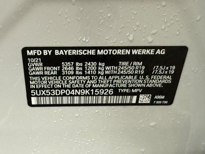 2022 BMW X3 xDrive30i