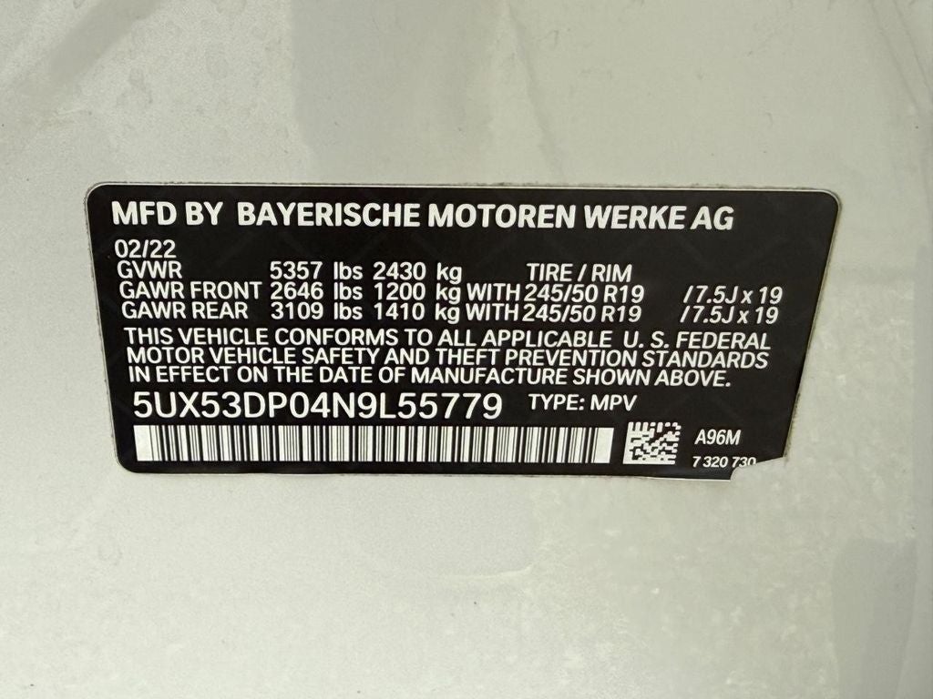 2022 BMW X3 xDrive30i