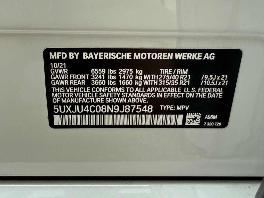 2022 BMW X5 M50i
