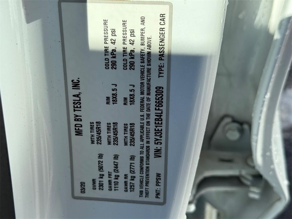 2020 Tesla Model 3 Long Range