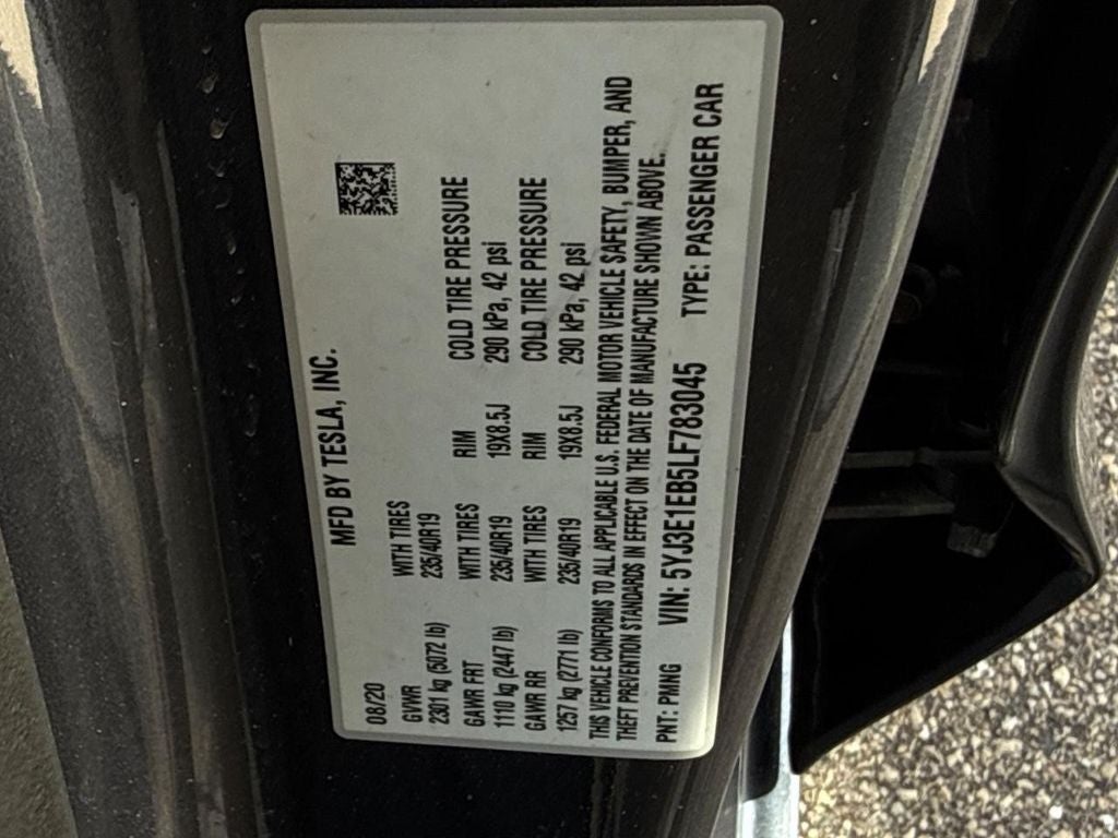 2020 Tesla Model 3 Long Range