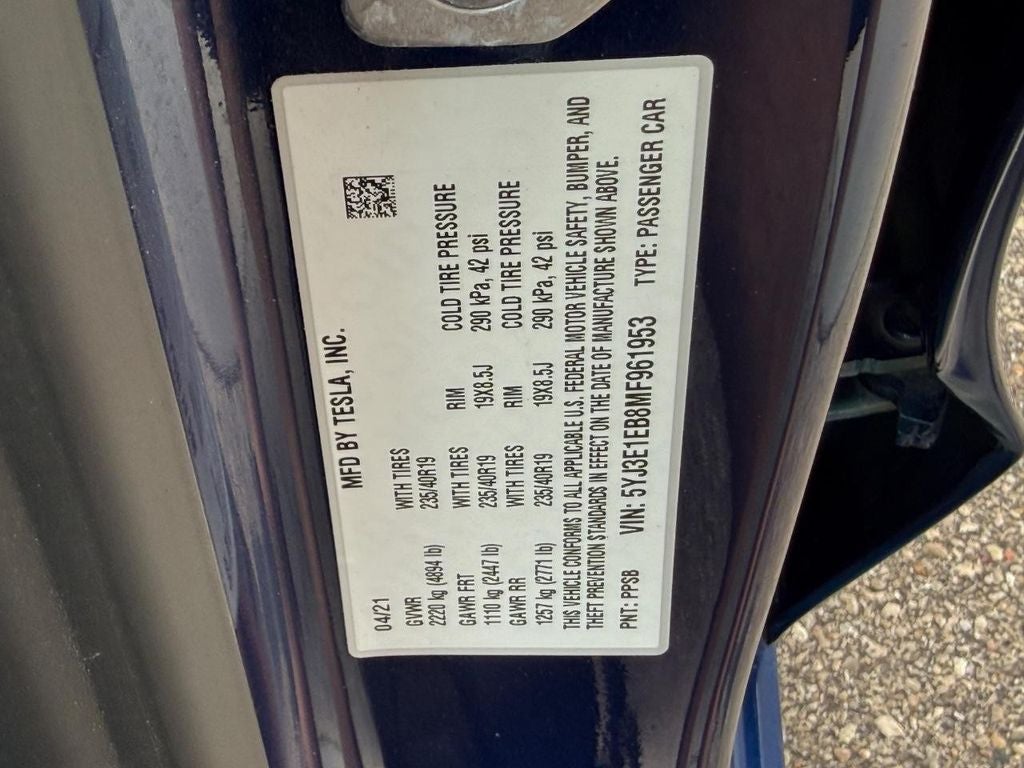 2021 Tesla Model 3 Long Range
