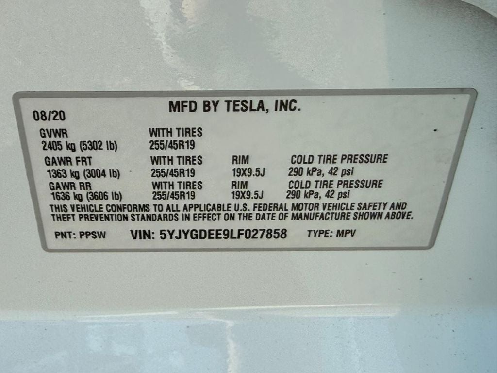 2020 Tesla Model Y Long Range