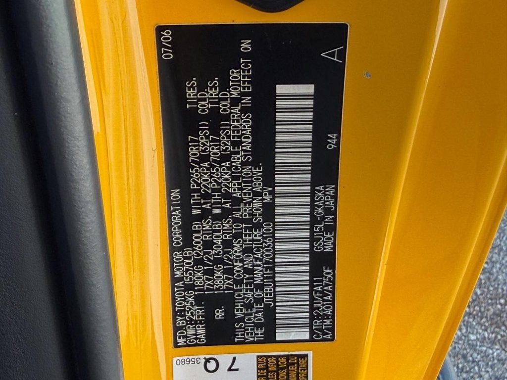 2007 Toyota FJ Cruiser Base