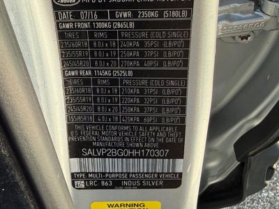 2017 Land Rover Range Rover Evoque SE Premium