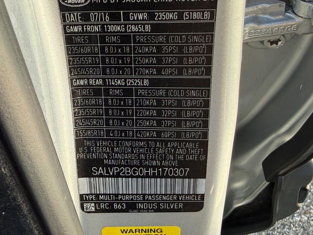 2017 Land Rover Range Rover Evoque SE Premium