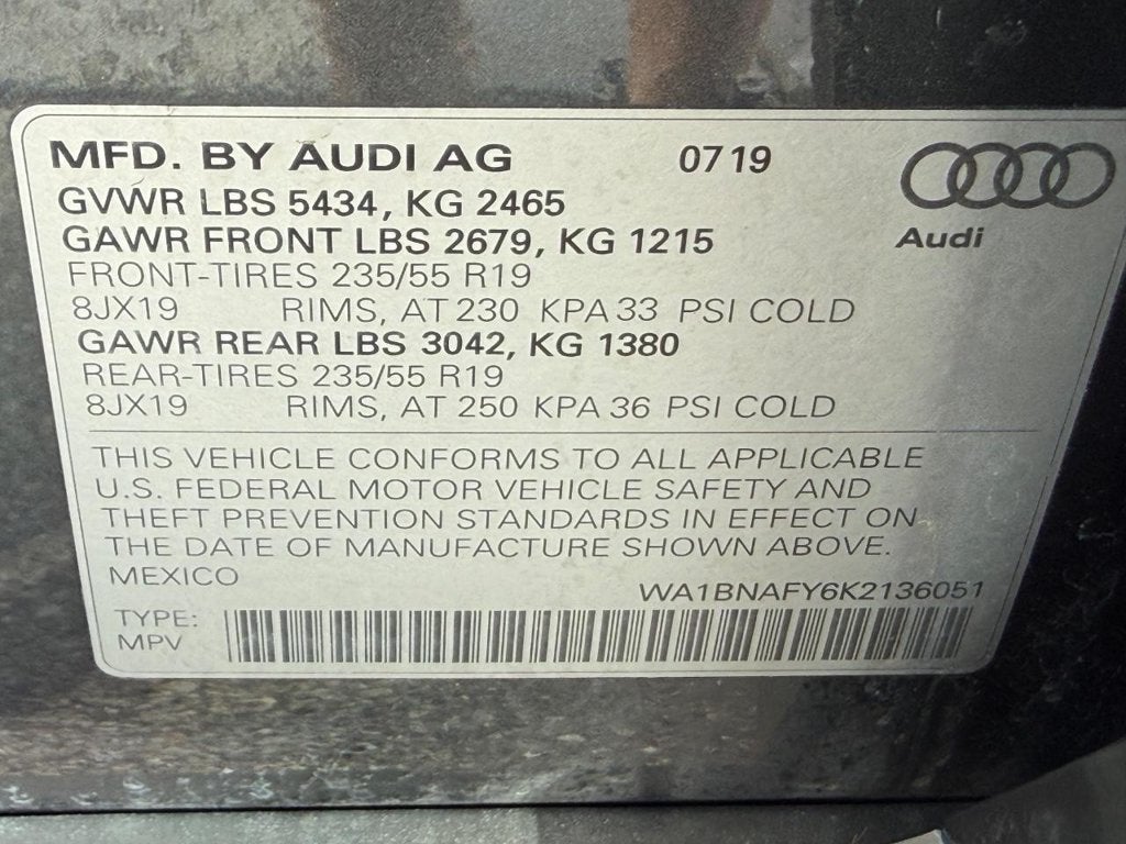 2019 Audi Q5 2.0T Premium Plus quattro