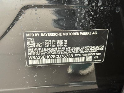 2025 BMW 7 Series 740i xDrive