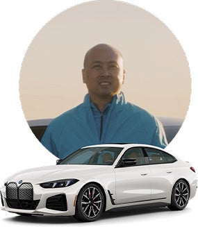 Image of Simone and her BMW Model.