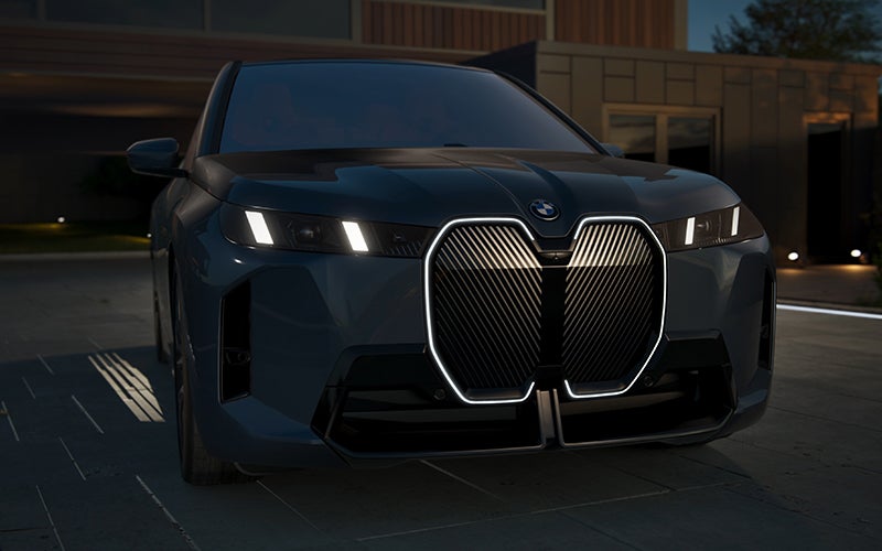 The BMW iX illuminated kidney grille. | BMW of Madison in Madison WI