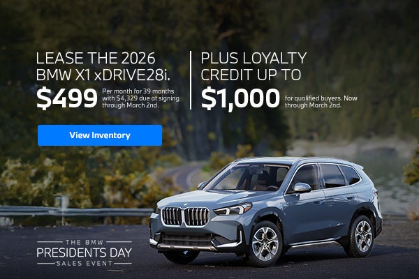 Lease The 2026 BMW X1 xDrive28i. $499